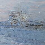 Painting by Nagao Usui View of Paris, Notre Dame"