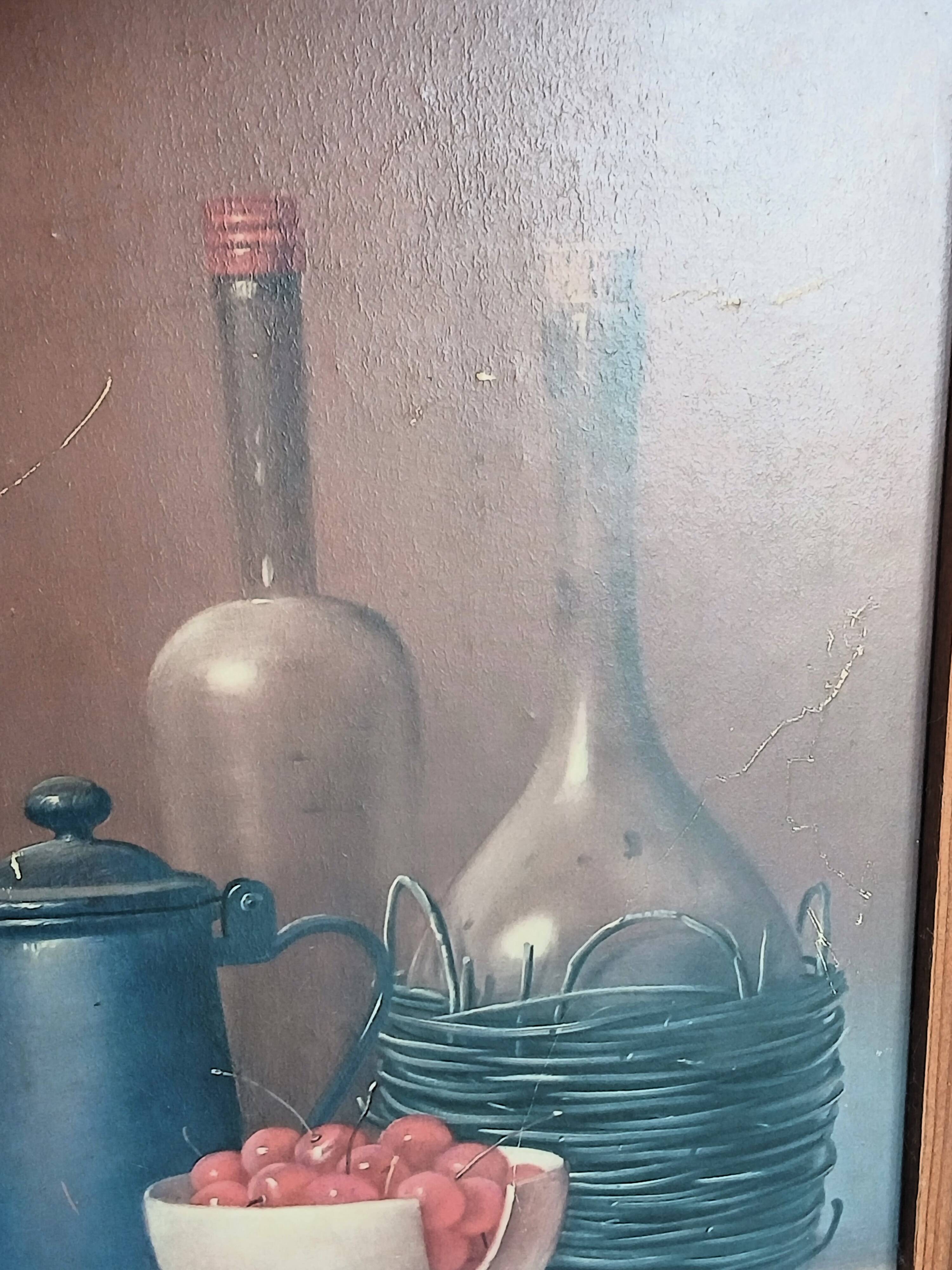 Vintage Still Life Table 1971 – Proferio Grossi – Wooden Frame