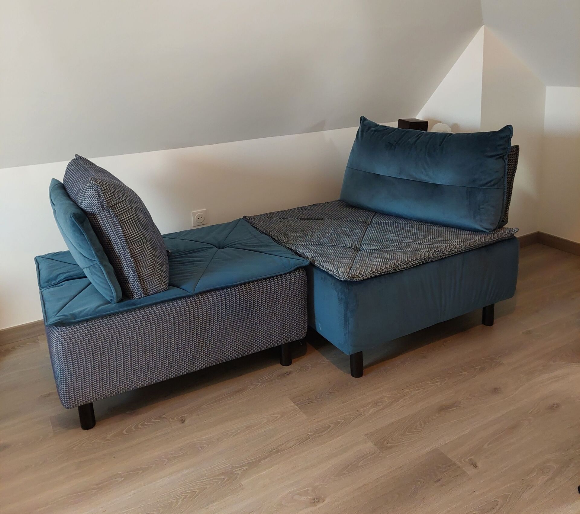 1 lot de 2 fauteuils design modulaires