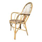 Rattan armchairs from the 70s France, set of 4