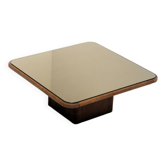 Table basse en cuir « DS-47 » par De Sede, Suisse, années 1970