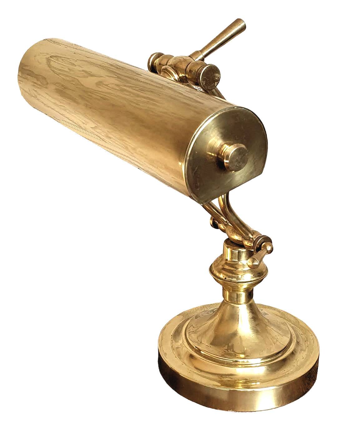 Brass notary or banker lamp