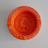 Orange ceramic ashtray