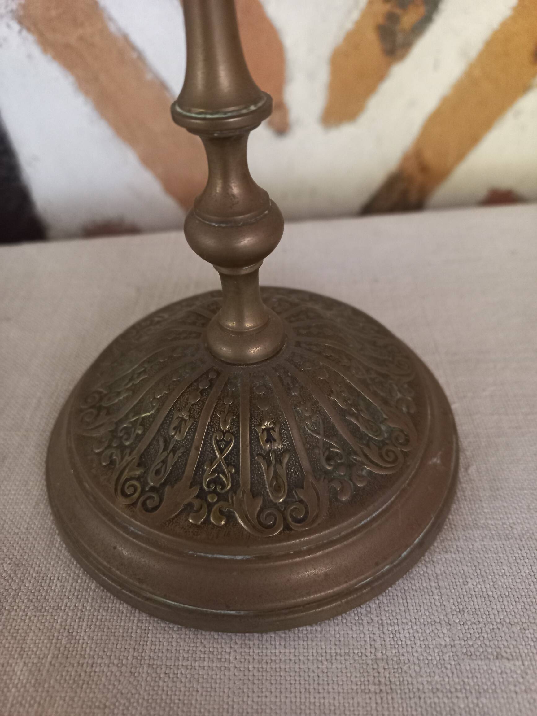 Antique brass candlestick