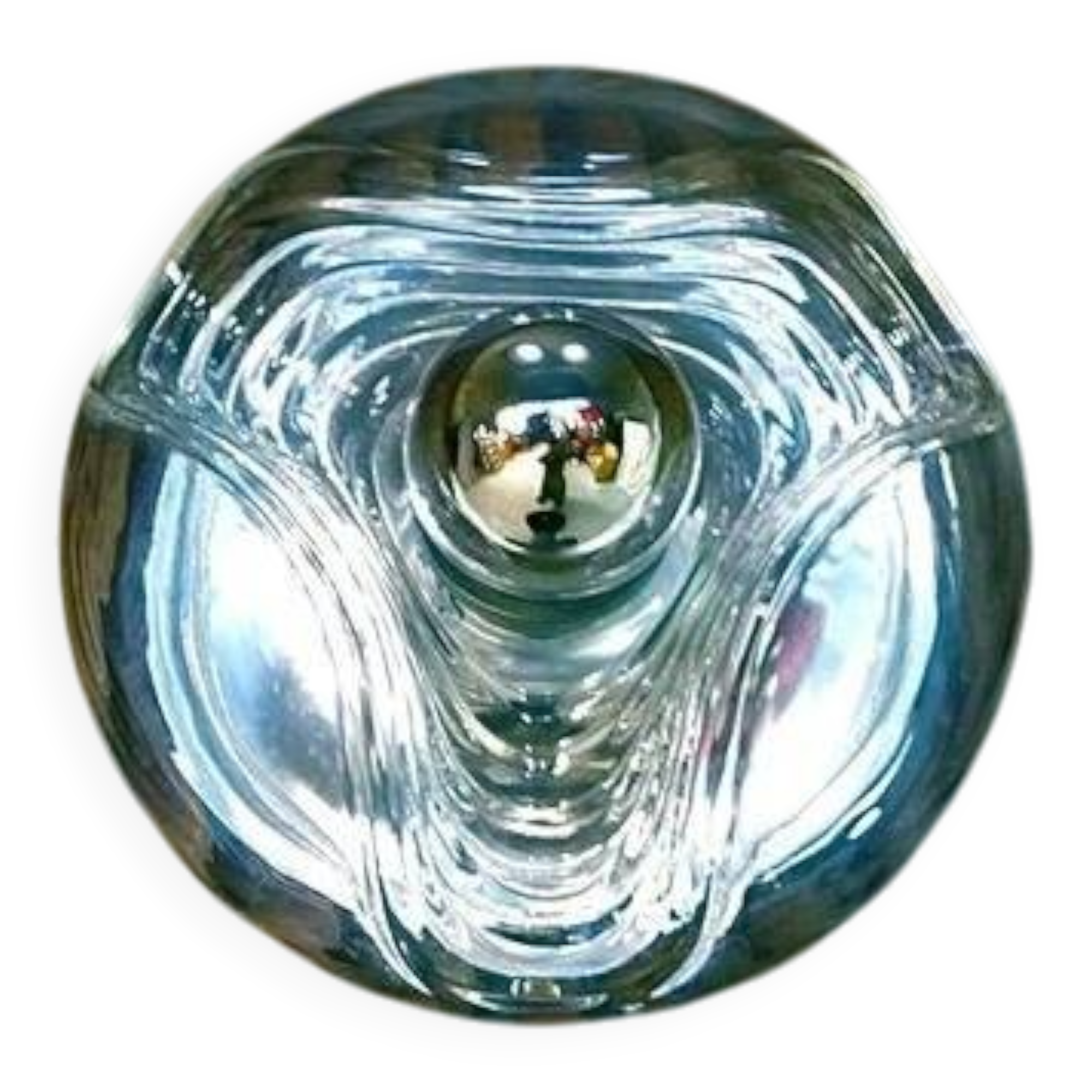 Sculptural modernist glass wall lamp from Peill & Putzler, Germany 1960s