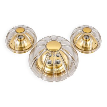 Set of 3 Limburg lamps – 2 wall lights and a ceiling light, Germany, 1970s.