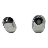 Ensemble de deux lampes de table Reggiani en chrome.