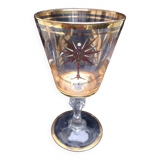 Gold communion souvenir glass with cross