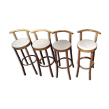 Set of 4 Baumann bar stools