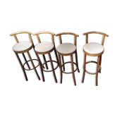 Lot de 4 tabourets de bar Baumann