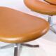 Corona Lounge Chair With Stool Model EJ 5 Made In Walnut Elegance Leather By Poul M. Volther
