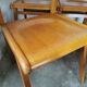 Lot de 6 chaises de théâtre en bois blond