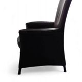 2 x armchair by Wittmann, design Paolo Piva, model Alta Highback, black leather