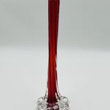 Red two-tone glass soliflore vintage design