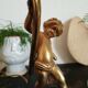 Ancient brass cherub lamp