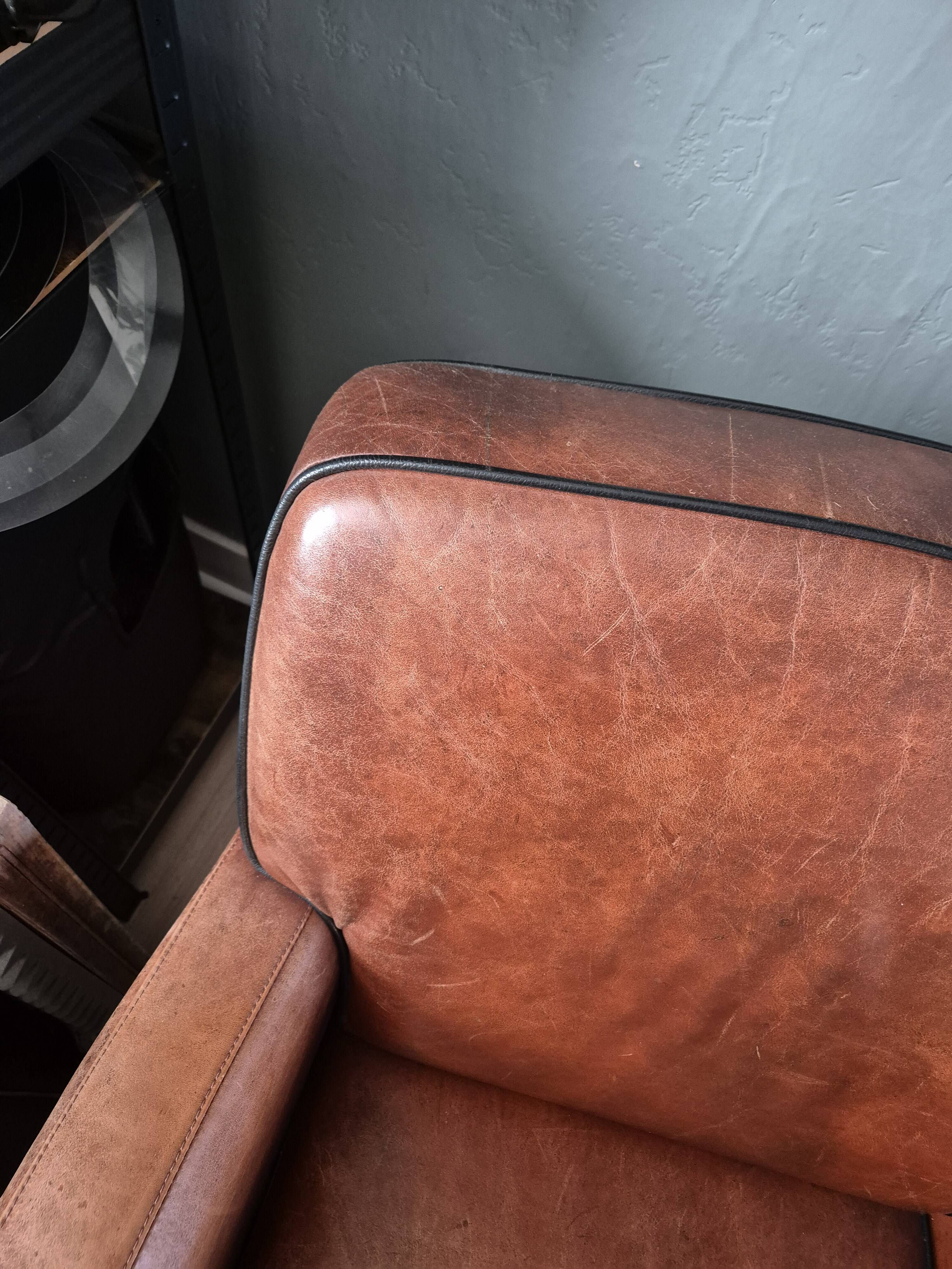 Art Deco Armchair Cognac