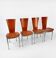 Postmodern Set of 4 Dining Chairs, 1980s