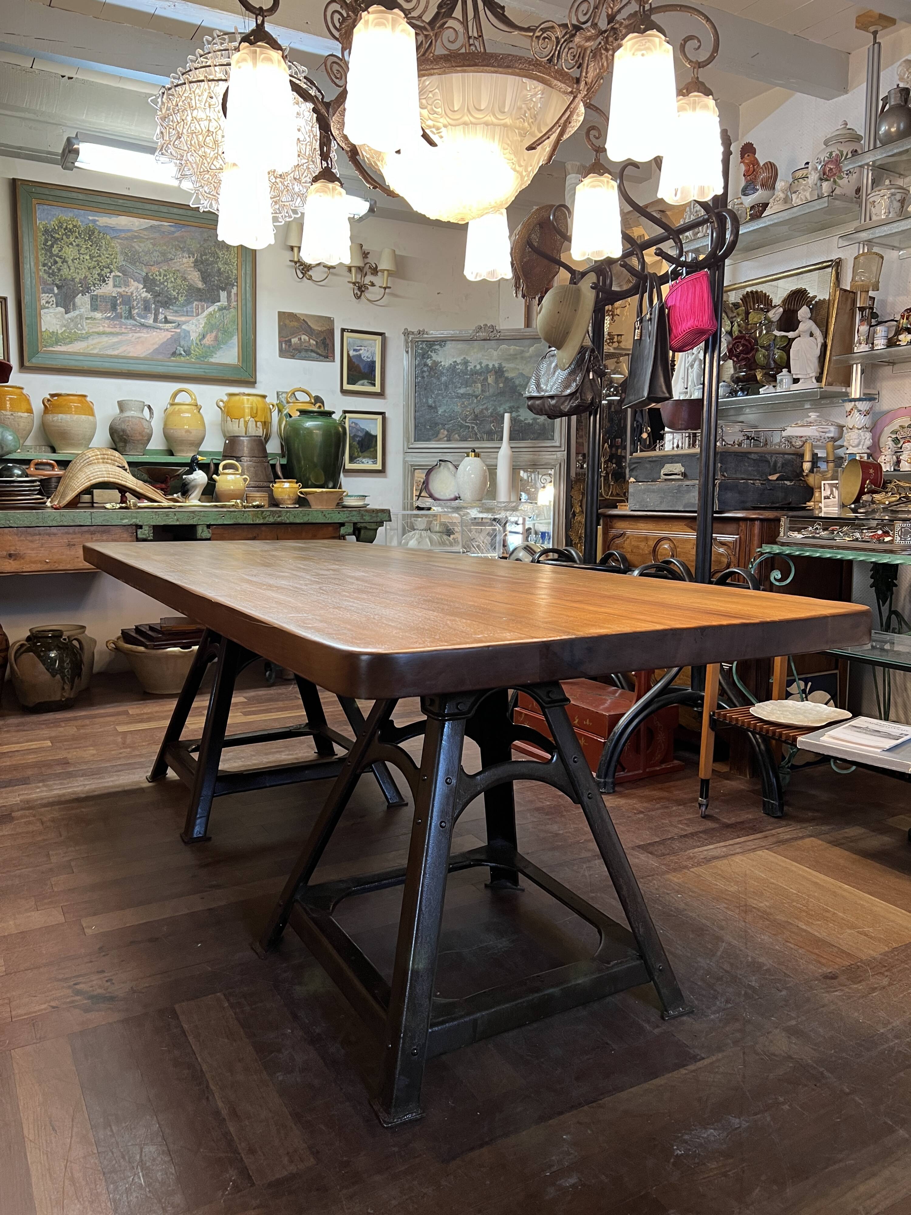 Large table with industrial legs