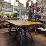 Large table with industrial legs