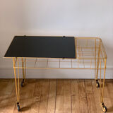 Vintage dessert table on wheels