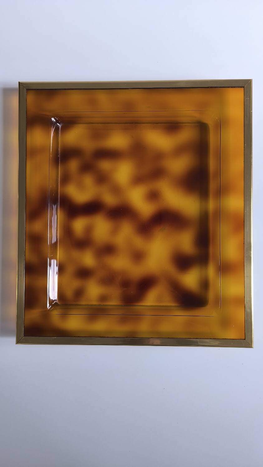 Lucite and gold metal tray by Christian Dior
