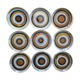 Sercice of 9 Sarreguemines sandstone plates