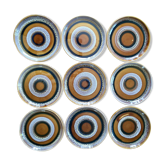 Sercice de 9 assiettes en grès de Sarreguemines