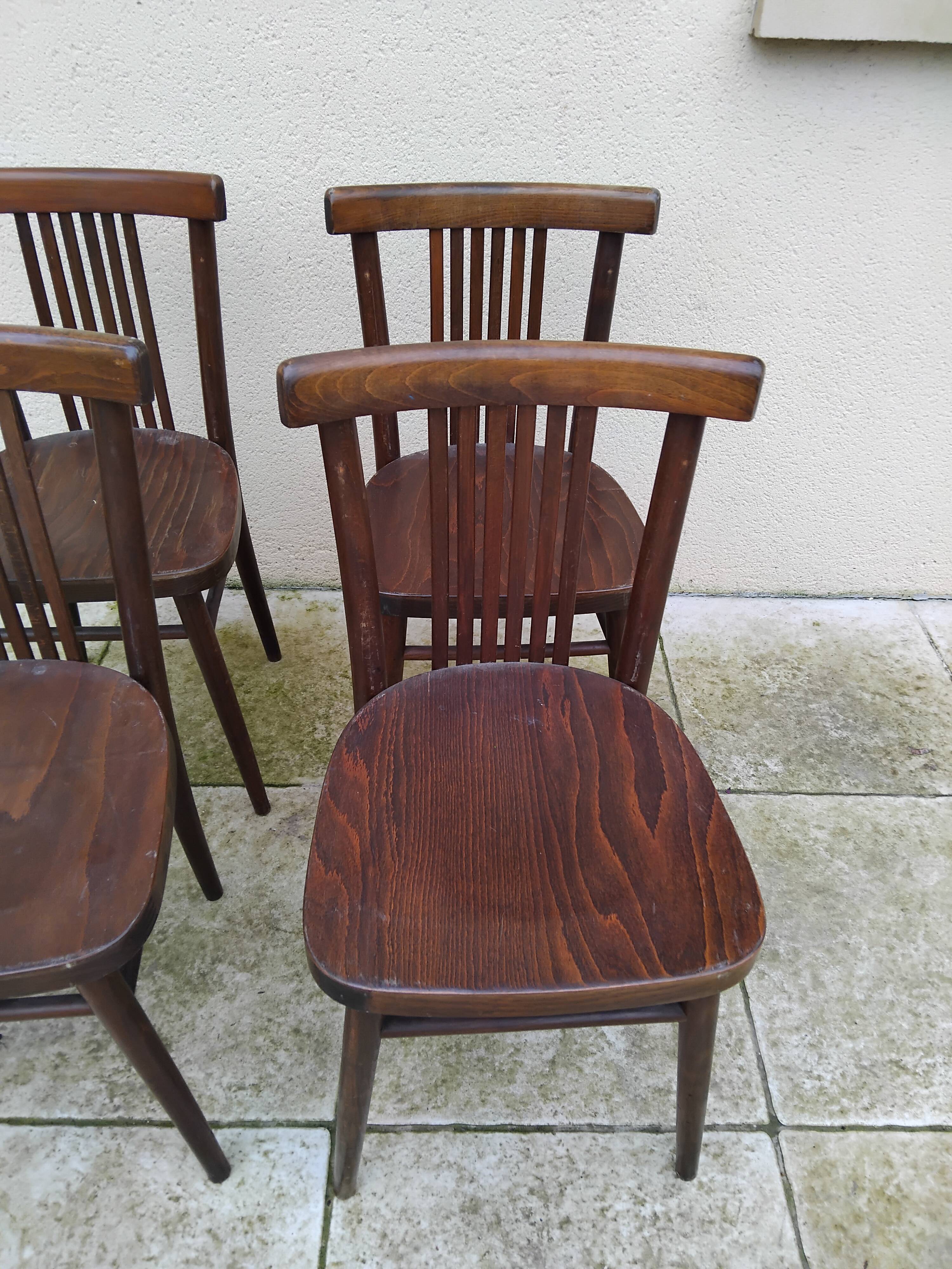 4 vintage bistro chairs