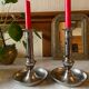 Antique up and down candlesticks
