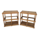 Pair of vintage pine bookshelf units in Maison Regain design from the 1970s.