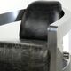 Vintage aviator design armchair in cowhide leather with aluminium