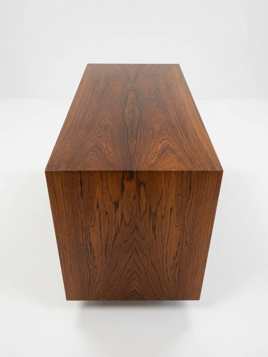 Rosewood Tambour Door Cabinet By Kai Kristiansen For Feldballes