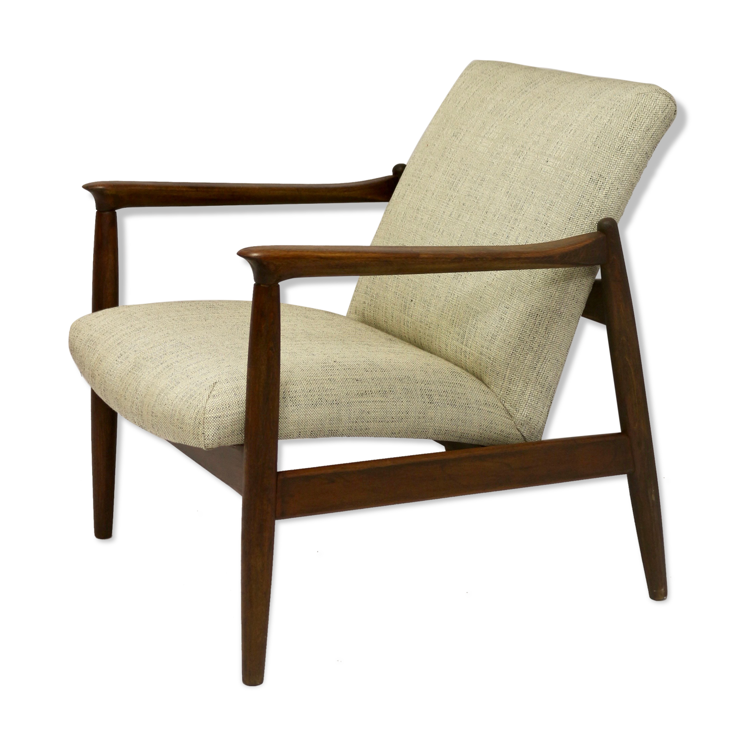 Armchair GFM-142 by Edmund Homa 1960s beige fabric.