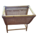 Fluted rattan magazine rack, 1950s
