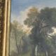 Large old painting landscape river – oil on canvas late 19th century – framed