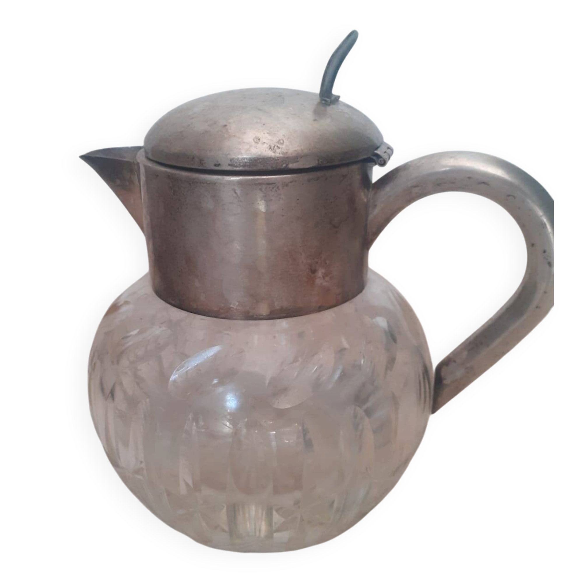 Crystal and Silver Carafe