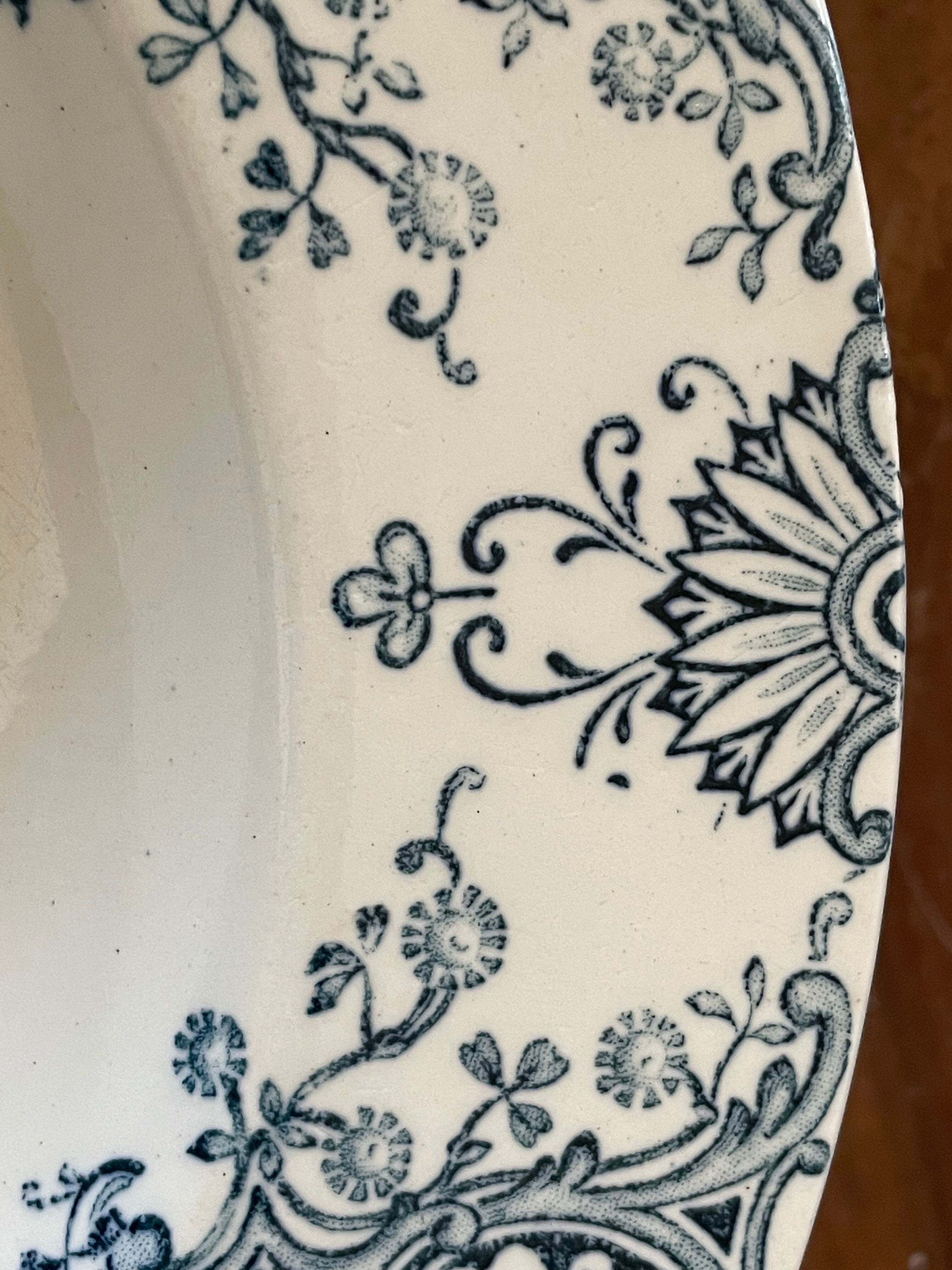 Six old K&G Lunéville hollow plates