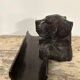 Old bronze pen holder, dog, vintage decoration, flea market XXth