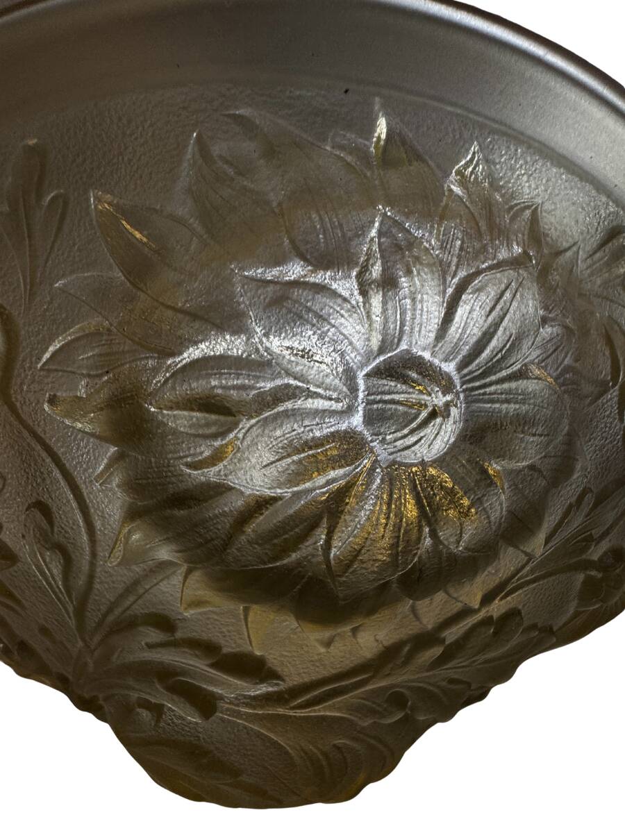 Molded glass pendant light – 19th century / Art Deco – Glass paste