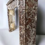 Red marble fireplace late 19th century