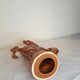 Glazed ceramic rearing horse statuette – vintage piece