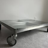 Metal design coffee table.