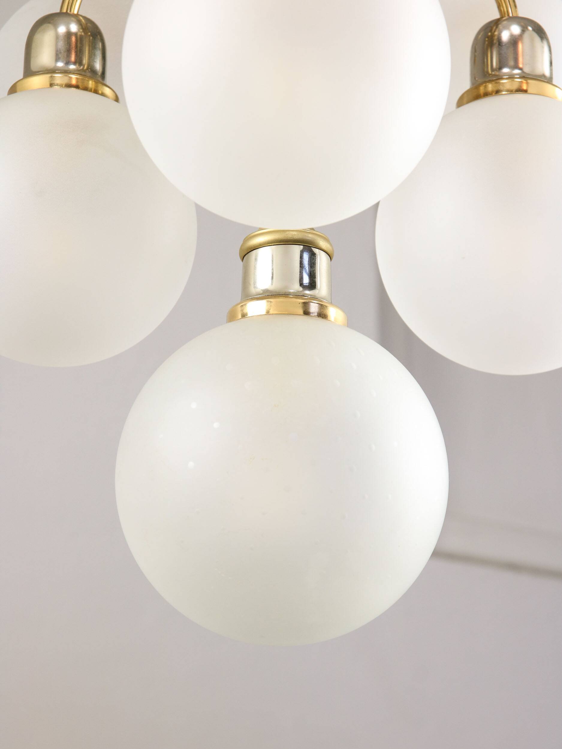 Vintage Orion Brass Ball Chandelier: Mid-Century Modern Sputnik Lighting