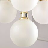 Vintage Orion Brass Ball Chandelier: Mid-Century Modern Sputnik Lighting