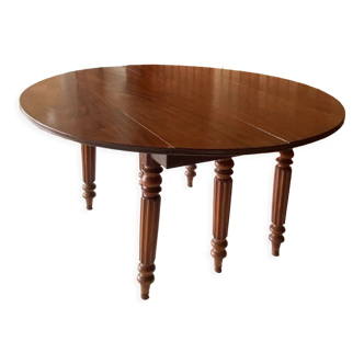 Louis XVI style mahogany table with extensions