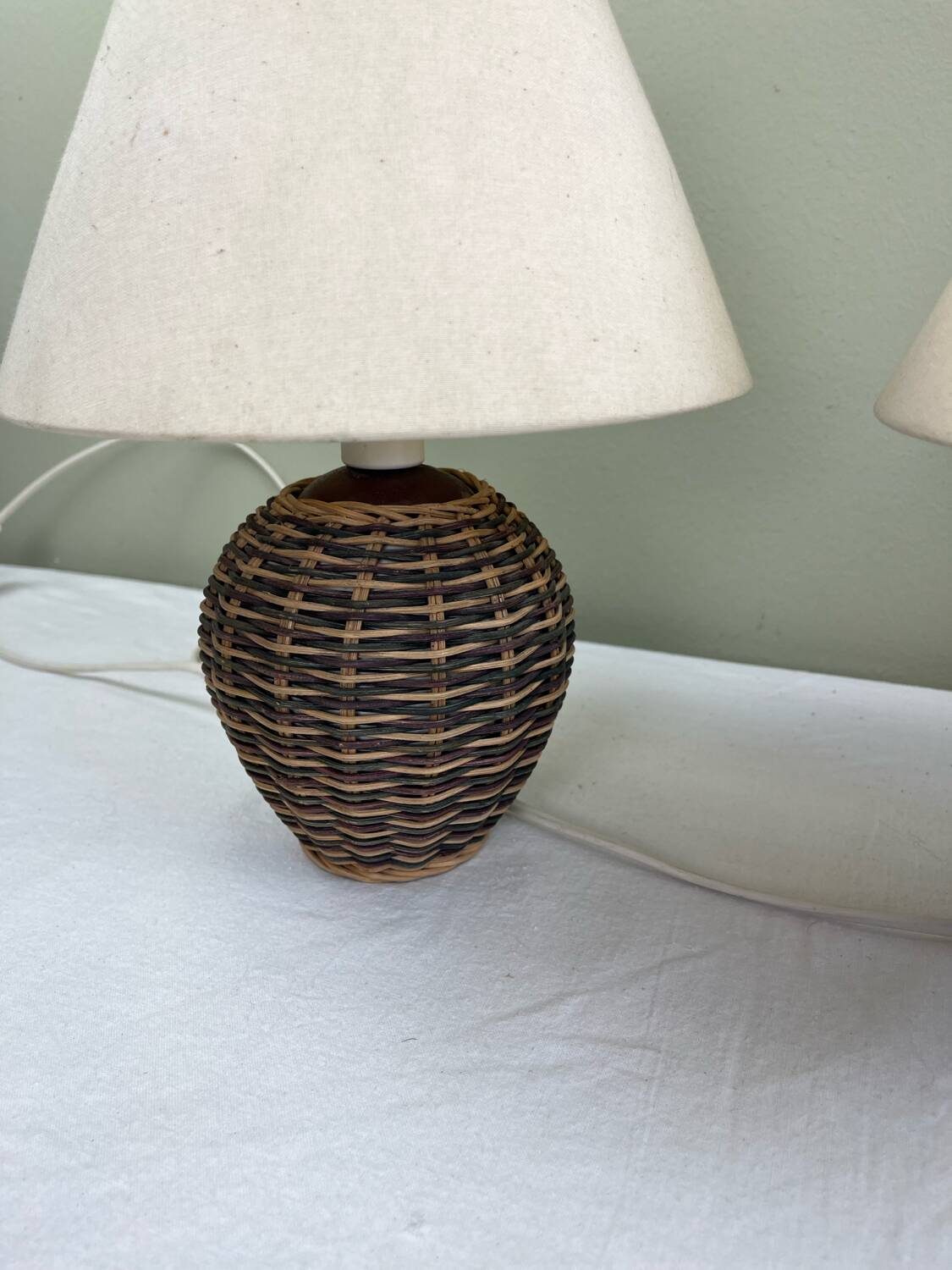 Pair of bedside lamps
