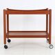 "AT-45" teak serving trolley by Hans Wegner for Andreas Tuck / Mid-century Danish modern design / 1960s