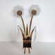 Double brass wall light