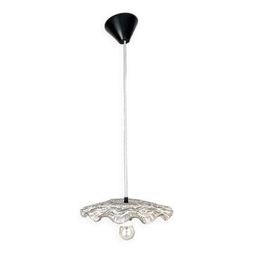 Lampe suspendue en verre clair de cuisine de style ferme