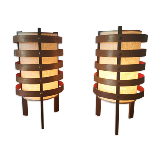 2 lampes scandinaves vintage années 50-70
